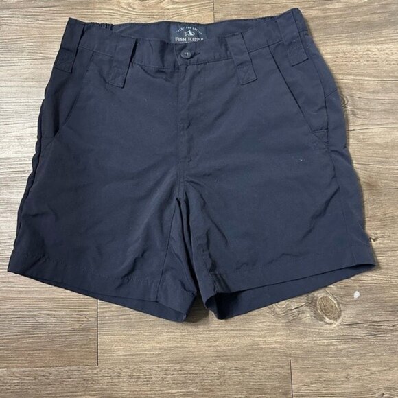 Fish Hippie Shorts Mens 28 Navy Flat Front Active Hybrid Board Fishing Short - Picture 2 of 9